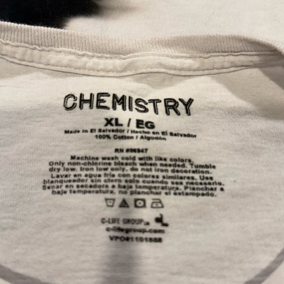 Chemistry Black and White Skull Tee - Picture 3 of 3